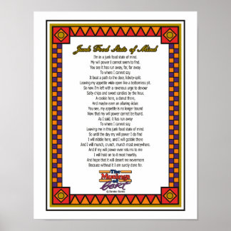 Junk Food Staat of Mind Poster