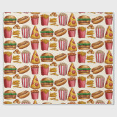 Junk Food Wrapping Paper Geschenkpapier (Flach)