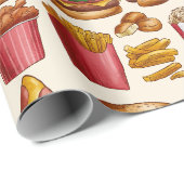 Junk Food Wrapping Paper Geschenkpapier (Rolleneckpunkt)