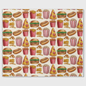 Junk Food Wrapping Paper Geschenkpapier (Flach)
