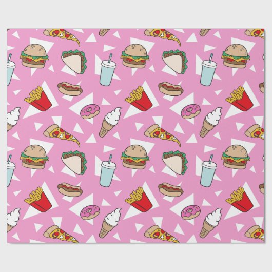 Junk Food Wrapping Paper Geschenkpapier (Flach)