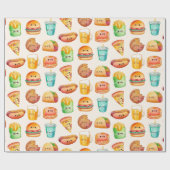 Junk Food Wrapping Paper Geschenkpapier (Flach)