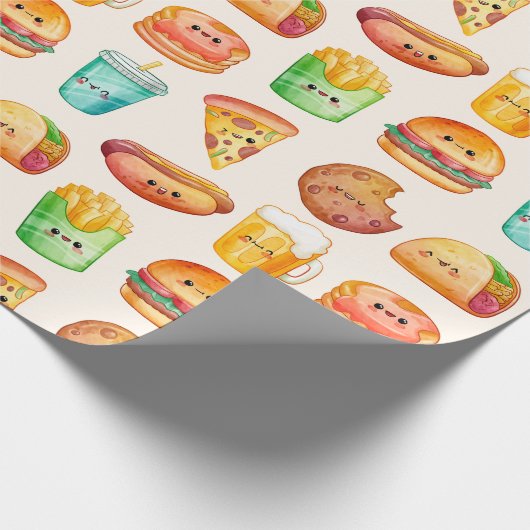 Junk Food Wrapping Paper Geschenkpapier (Ecke)