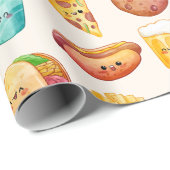 Junk Food Wrapping Paper Geschenkpapier (Rolleneckpunkt)