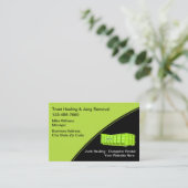 Junk Hauling Dumpster Rental Visitenkarte (Stehend Vorderseite)