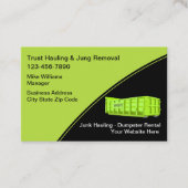 Junk Hauling Dumpster Rental Visitenkarte (Vorderseite)