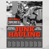 JUNK HAULING GARBAGE REMOVAL Promo Tearsheet Flyer (Vorne)