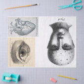 Junk Journal Anatomie-Elemente-Blatt Seidenpapier (Basteln)