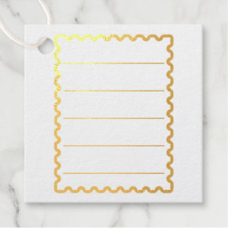 Junk Journal-Briefmarke mit Zeilen Geschenkanhänger