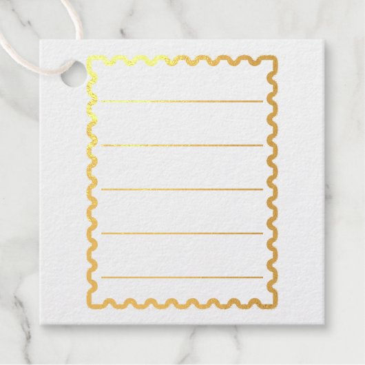 Junk Journal-Briefmarke mit Zeilen Geschenkanhänger (Vorderseite)