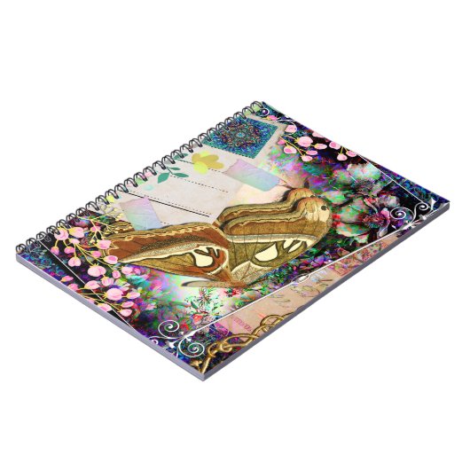 Junk Journal Butterfly Scraps Notizblock (Linke Seite)