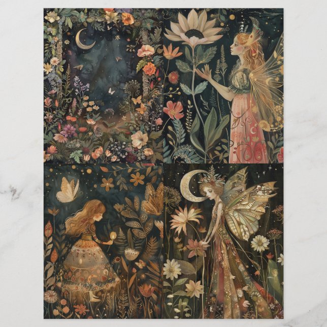 Junk Journal Cover Forest Fairies (Vorderseite)