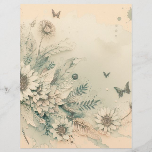 Junk Journal ephemere Vintages Scrapbook-Papier (Vorderseite)