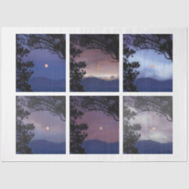 Junk Journal Fee Skies Moon Trees Fantasy 1-6 Seidenpapier