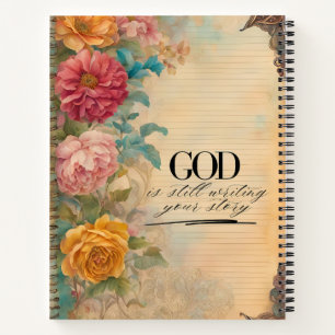 Junk Journal Gott schreibt deine Geschichte immer  Notizblock