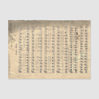 Junk Journal Jingle Bell Crumpled Music Score Page Seidenpapier