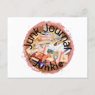 "Junk Journal Junkie" Business Postcard Postkarte