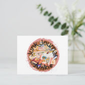 "Junk Journal Junkie" Business Postcard Postkarte (Stehend Vorderseite)