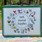 Junk Journal liefert Metalldose Metall Brotdose