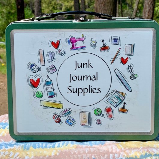 Junk Journal liefert Metalldose Metall Brotdose