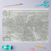 Junk Journal Paris Map Hintergrund Seidenpapier (Basteln)