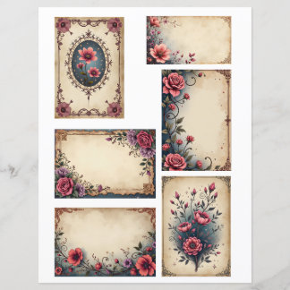 Junk Journal Scrapbook Papier Ephemera Tags 