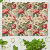 Junk-Journal-Seite für Vintage Rose Geschirrtuch (Gefaltet)