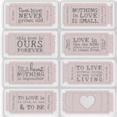 Junk Journal Valentine Liebe Quotierungs-Craft Lab Aufkleber (Vorderseite)