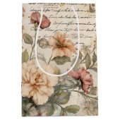 Junk Journal-Vintage Rose Mittlere Geschenktüte (Vorderseite)