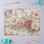 Junk Journal-Vintage Rose Seidenpapier (Basteln)