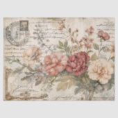 Junk Journal-Vintage Rose Seidenpapier (Vorderseite)