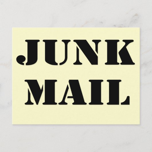 Junk Mail-, Post- und Grußkarte Postkarte (Vorderseite)
