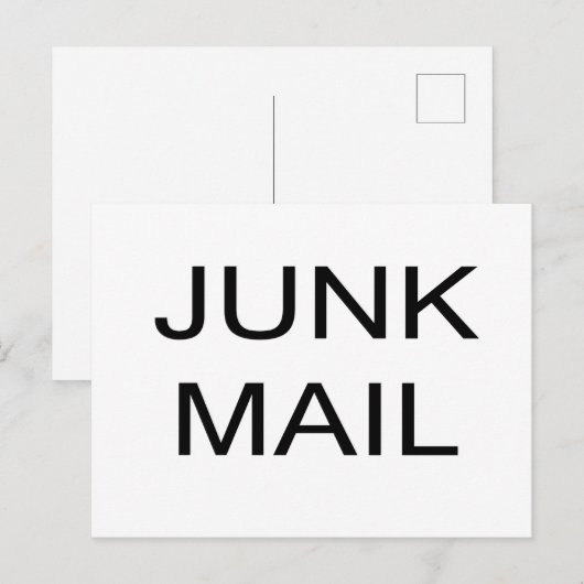 JUNK MAIL Postcard Postkarte (Vorne/Hinten)