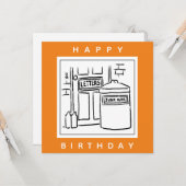 Junk Mail und Dustbin-Cartoon Karte (Vorderseite/Rückseite Beispiel)