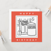 Junk Mail und Dustbin-Cartoon Karte (Vorderseite/Rückseite Beispiel)