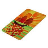 Junk on Sea of Green Cubist Abstrakt Magnet (Linke Seite)