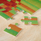 Junk on Sea of Green Cubist Abstrakt Puzzle (Seite)