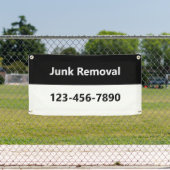 Junk Removal Black and White Business Phone Number Banner (Insitu)
