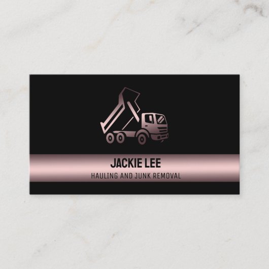 Junk Removal Bronze Visitenkarte (Vorderseite)