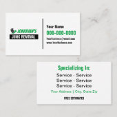 Junk Removal Business Cards Visitenkarte (Vorne/Hinten)
