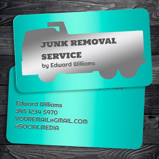 Junk Removal Dump Truck Business Card Visitenkarte