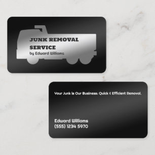 Junk Removal Dump Truck Business Card Visitenkarte