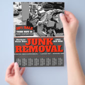 JUNK REMOVAL.GARBAGE HAULING Promo Tearsheet 2 Flyer (Hand)