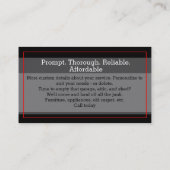 Junk Removal.Hauling.Got Junk.Anpassbarer Text Visitenkarte (Rückseite)