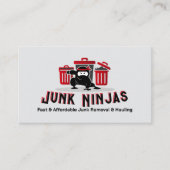 Junk Removal & Hauling - Junk Ninjas Visitenkarte (Vorderseite)