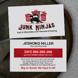 Junk Removal & Hauling - Junk Ninjas Visitenkarte