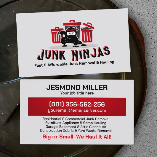 Junk Removal & Hauling - Junk Ninjas Visitenkarte
