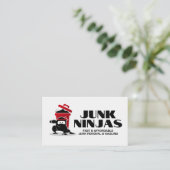 Junk Removal & Hauling - Junk Ninjas Visitenkarte (Stehend Vorderseite)
