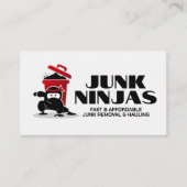 Junk Removal & Hauling - Junk Ninjas Visitenkarte (Vorderseite)