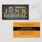 Junk Removal & Hauling Visitenkarte (Vorne/Hinten)